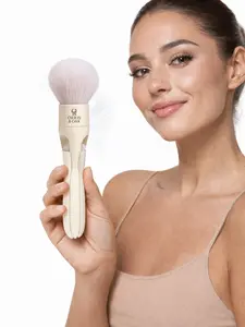 Magnetic Makeup Brush Set 4 in 1 with PU Leather Case | Travel Makeup Brush – Ivory