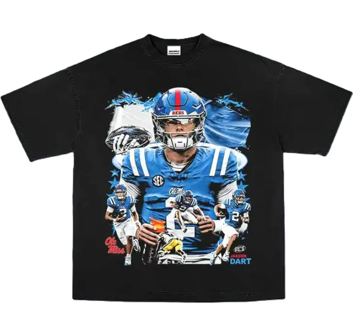 Jaxson Dart Graphic T-Shirt, Vintage Football Tee, Retro Sports Streetwear, Unisex Cotton Shirt, Game Day Gift