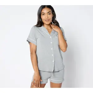 Cozy Earth Women's Short Sleeve Viscose Made from Bamboo PJ Set