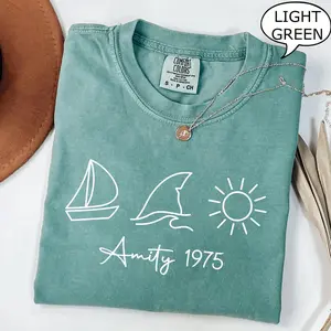 Comfort Colors® Jaws Amity Island 1975 Clear Skies Gentle Surf Warm Water White Shirts