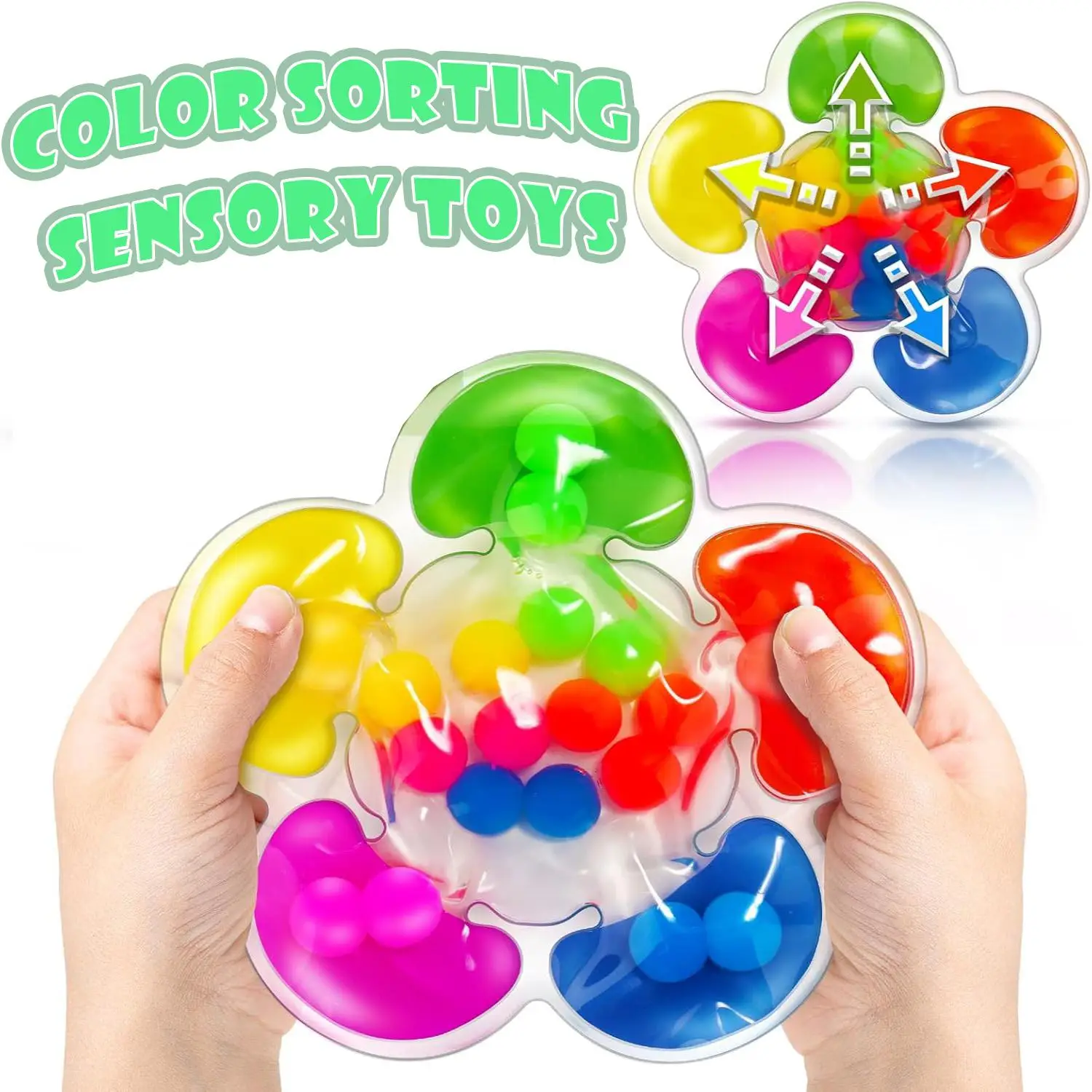 Color Sorting Toy, Sensory Toy, Fine Motor Skills Game, Color Matching Preschool Learning Activity, Educational Calm Toy for Birthday