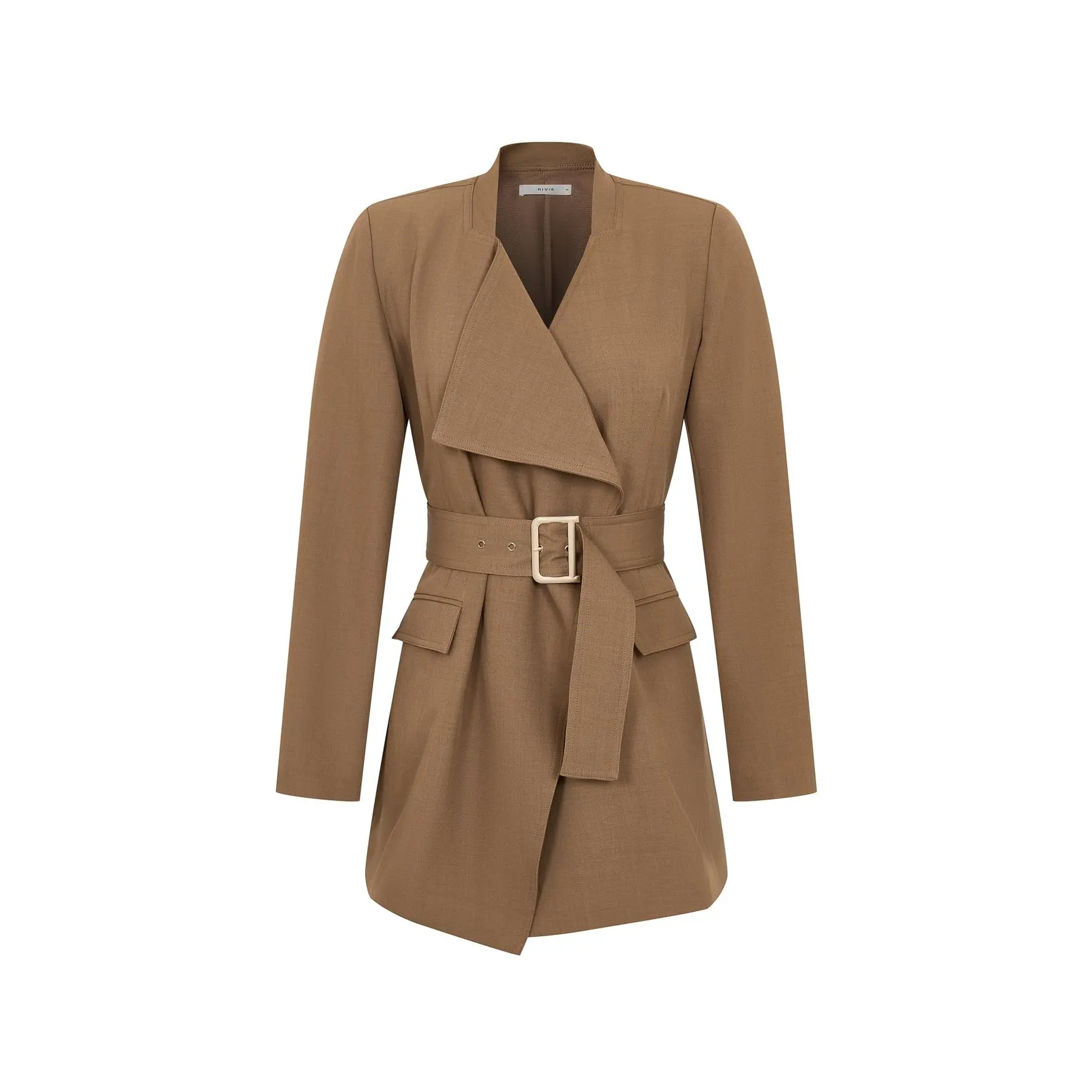 Thea Woven Draped Jacket With Belt