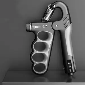 Adjustable Hand Grip Strengthener, Workout Hand Gripper, Hand Grip Strength Trainer with Automatic Counter & Ergonomic Design Non-slip Handle, Forearm Strengthener for Men & Women, Strength Training Accessory