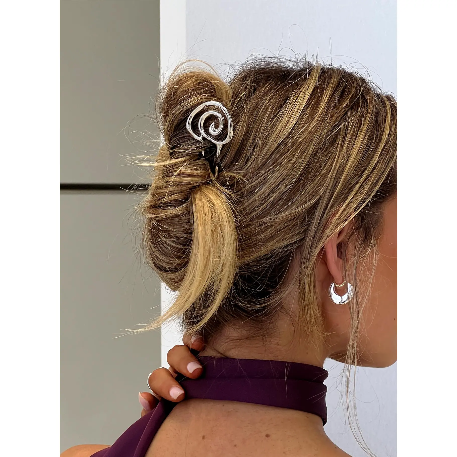 Khori Spiral Hair Pin Silver