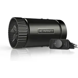 RAXIAL S4, Inline Booster Duct Fan 4” with Speed Controller - Low Noise Inline HVAC Blower Can Fan for Basements, Bathrooms, Kitchens, Workshops