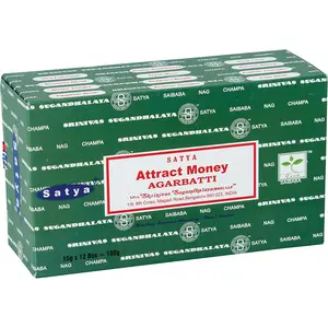 Satya Attract Money Incense Sticks 15 g, 12-Box Case