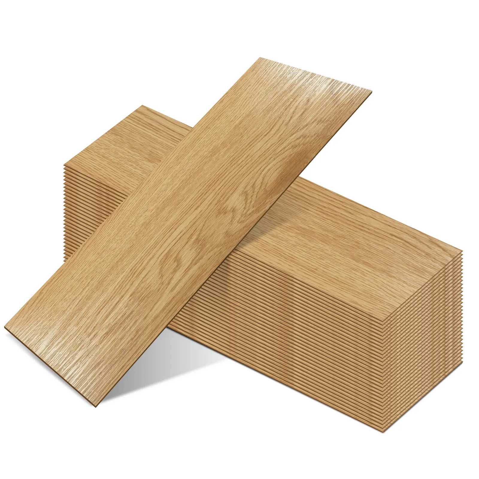 Yipscazo 50 sheets 6" X 18" Peel and Stick Vinyl Wood Flooring in Classic Oak Ugrade Core Wood Look Vinyl Plank Durable and Easy-to-Clean Vinly Flooring Perfect for DIY Projects