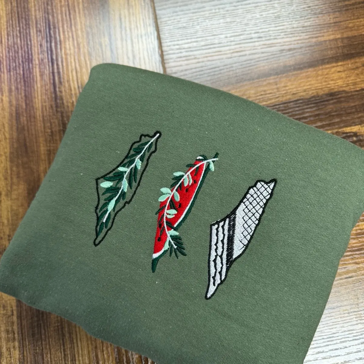 Palestine Maps Embroidered Sweatshirt - Hoodie - unisex