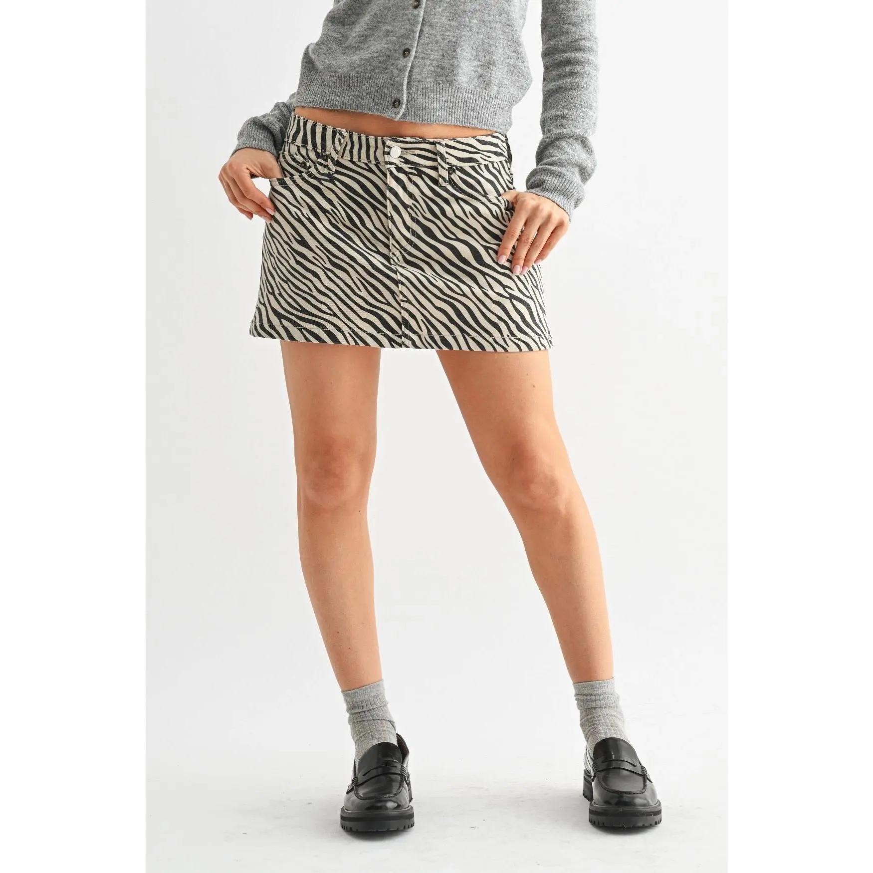 Runaway Zebra Mini Skirt Runaway Zebra Mini Skirt