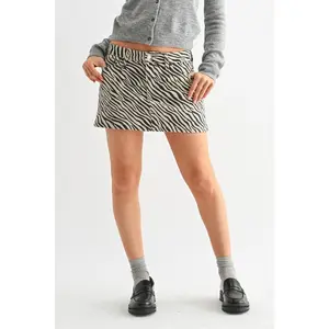 Runaway Zebra Mini Skirt