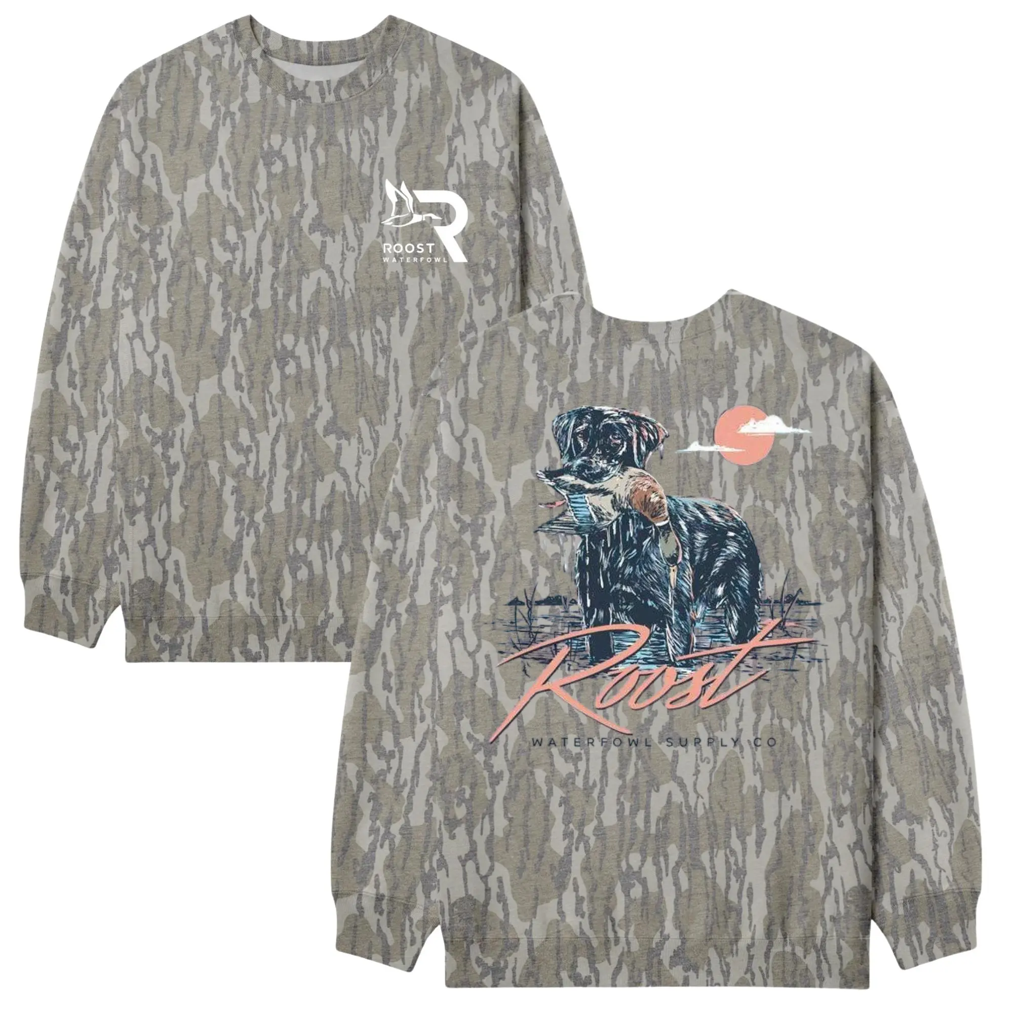 Roost Morning Mission- Chalky Mint - Vintage 90's Realtree Camo Crewneck Sweatshirt For Men Women, Realtree Camo Sweatshirt, Casual Streetwear, Gift For Men