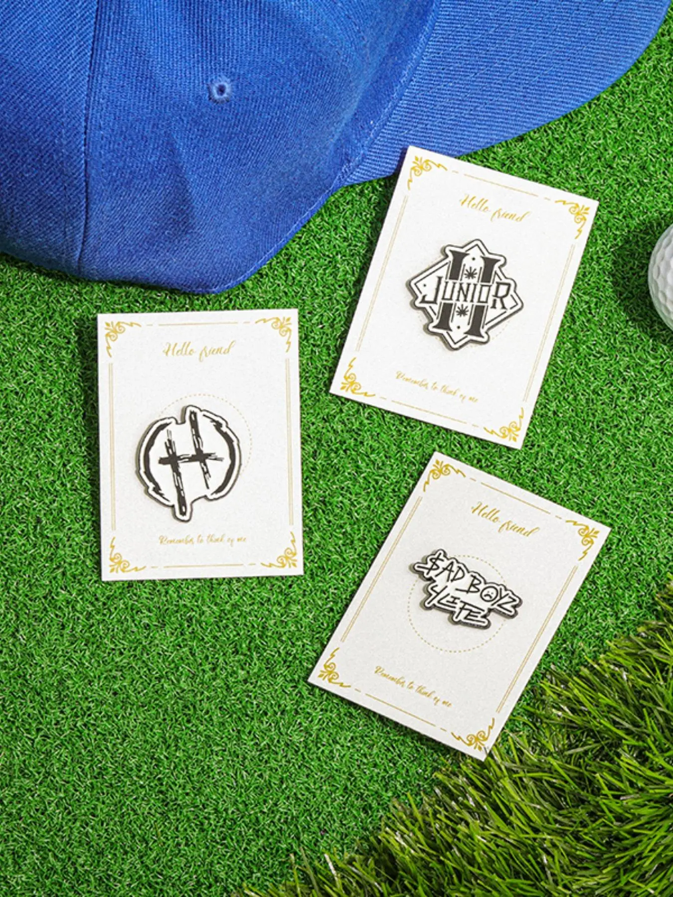 Creative Letter Design Golf Hat Clip, Cartoon Design Baseball Cap Badge, Fashion Alloy Accessories for Men & Women, Trendy Exquisite Brooch for Birthday Gift, Golf Gift Set