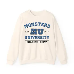 Monsters University sweatshirt Menswear Tops Womenswear Unisex Cotton Embroidered Long Sleeve Hoodie Love