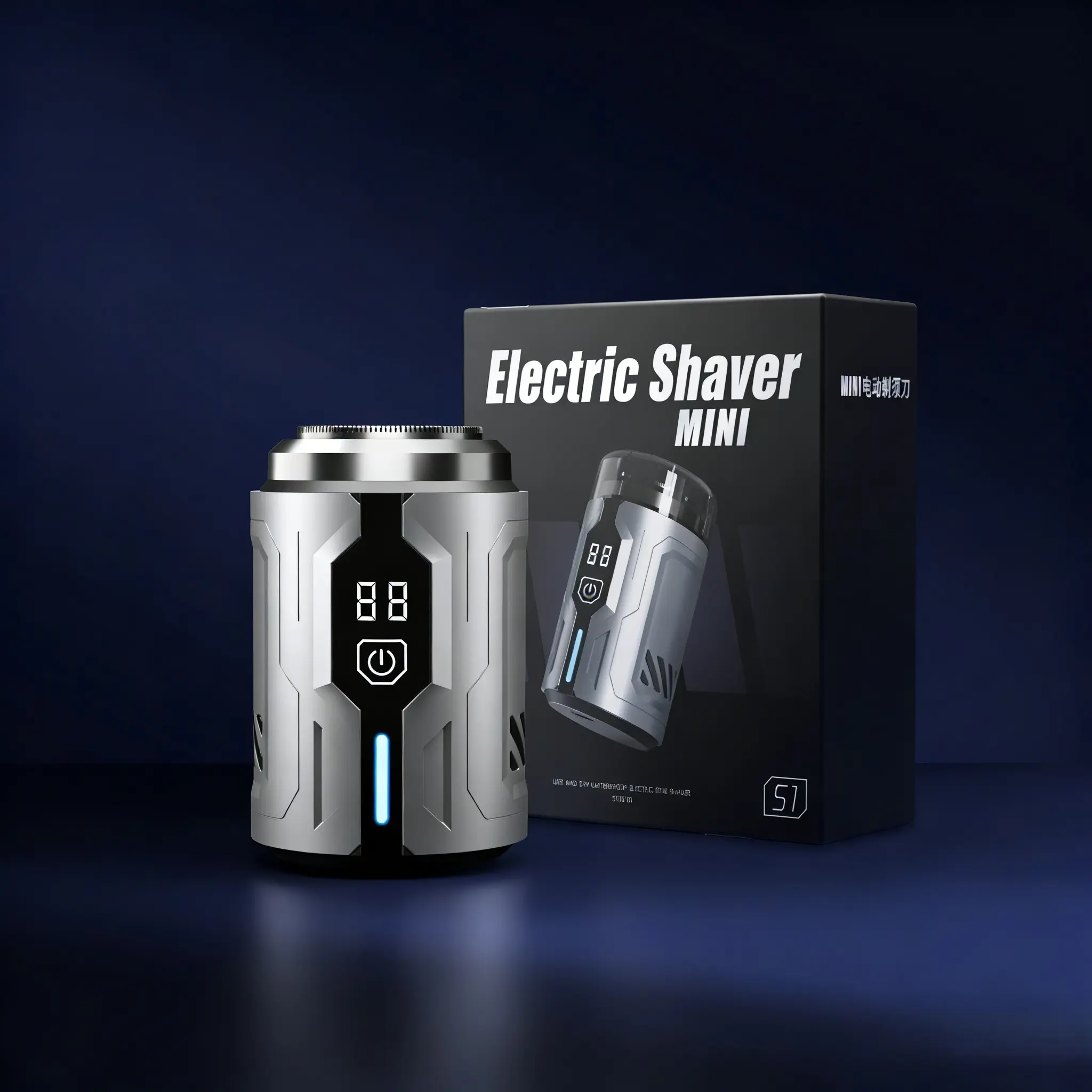 Mini Portable Electric Shaver - Mini Shaver, Mini Shaver, USB Rechargeable & Waterproof Mini Electric Shaver for Men - Perfect for Travel