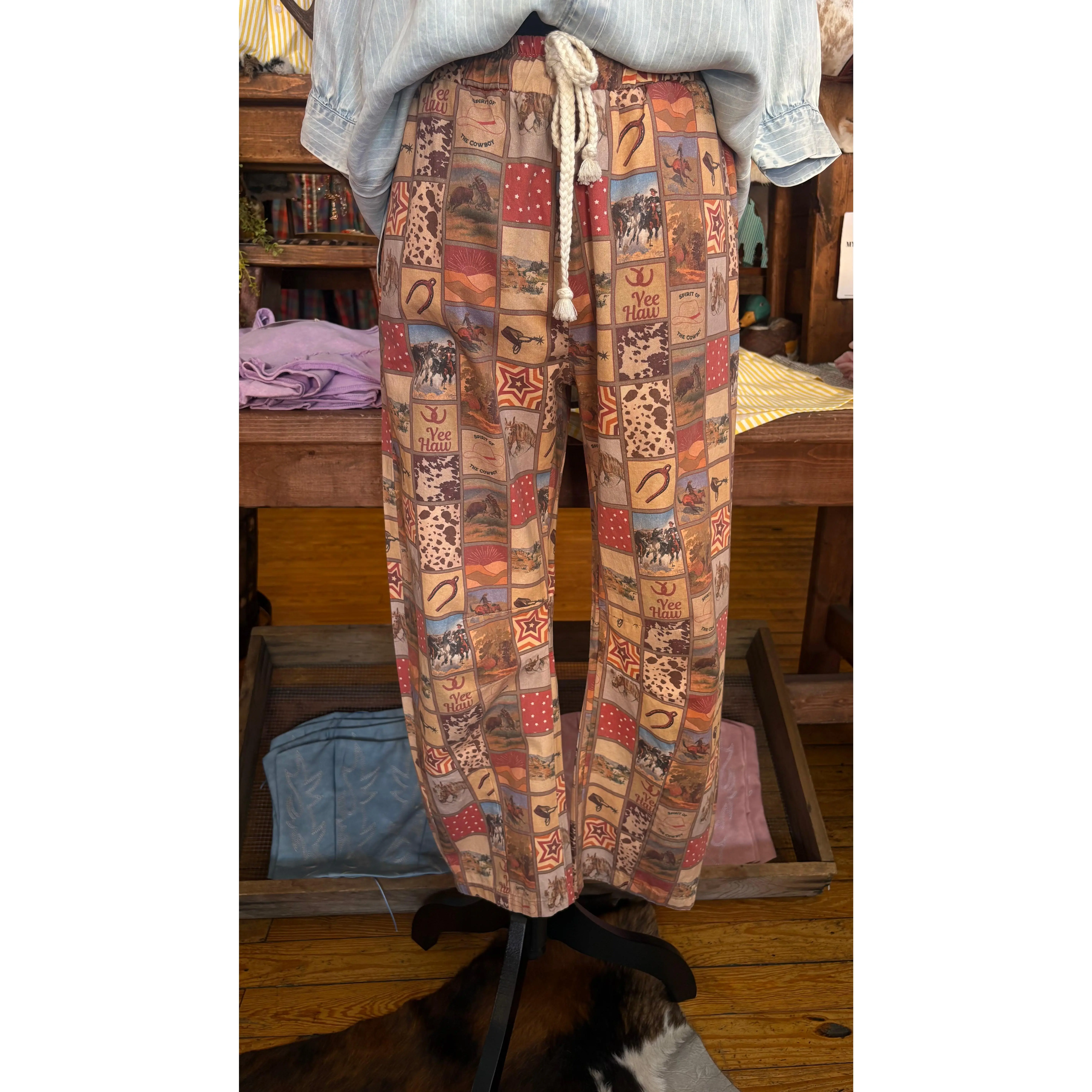 Rancher’s Patchwork – Western Print Pants