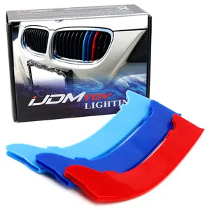 iJDMTOY Exact Fit ///M-Colored Grille Insert Trims For 2009-2012 BMW E90 E91 LCI 3 Series 325i 328i 330i 335i Front Center Kidney Grilles (12 Beams)