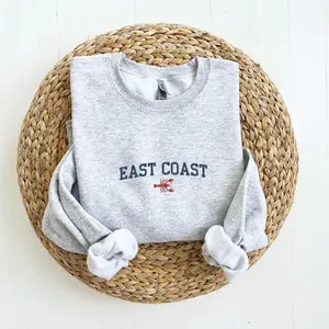 East Coast Lobster  Printed Crewneck Sweatshirt | East Coast, Cape Cod, Boston, Hamptons| Coastal Aesthetic| Fisherman Aesthetic| G18EECL, Ready to Go, No Effort Needed, Full Color Range, Find Your Perfect Shade