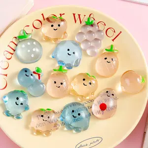 Fun Fruit Toys - Cute Sticky Fruits, Transparent Realistic Colors, Soft Stress Relief Balls, Sensory Toys for Kids and Adults