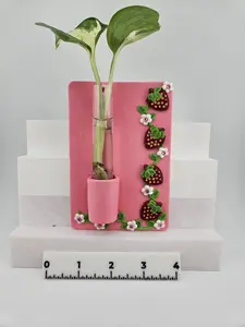Charming Strawberry Propagation Magnet.  Handmade for your plant cuttings! A Fresh Twist on a Berry Inspired Propagation Station!