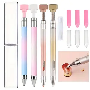DIY Diamond Painting Kit, Refillable Wax Applicator Pen Set, Durable PP Material, Nail Art & Craft Tool, Includes Handmade Wax Drill Pens, Diamond Art Tools