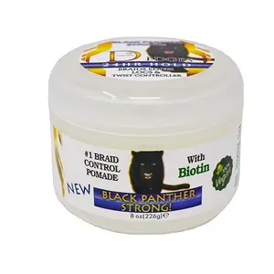 Black Panther Vegan Pomade for edges, mens grooming, ponytails, locks, twists, braids by the brand you trust Black Panther Strong
