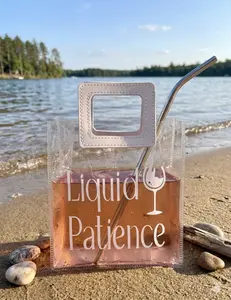 Liquid Patience Wine Beverage Bag - White