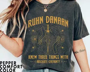 Ruhn Danaan Knew Three Things  Shirt, Crescent City T-shirt, Valbaran Fae Crown Prince, Reading Shirt, Bookworm Bookish Gift
