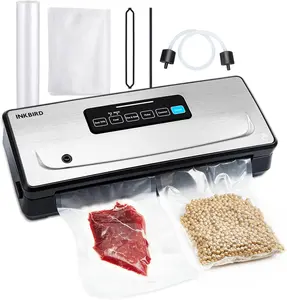 INKBIRD vacuum sealing machine, 1 multifunctional food vacuum sealing machine, suitable for storing meat, vegetables, kitchen utensils, INK-VS02