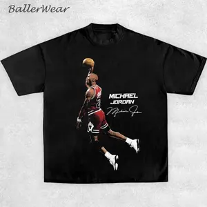 Retro Jordan Dunk Basketball Graphic Tee, Vibrant Sports Fan Top For Casual Womenswear