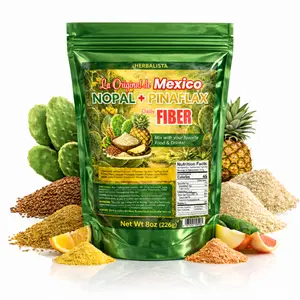 La Original de Mexico Nopal + Pinaflax Daily Fiber 8oz (226g), Plant-Based Fiber Blend with Nopal, Flaxseed, Psyllium & Fruit Powders, Easy to Mix Powder for Daily Routine