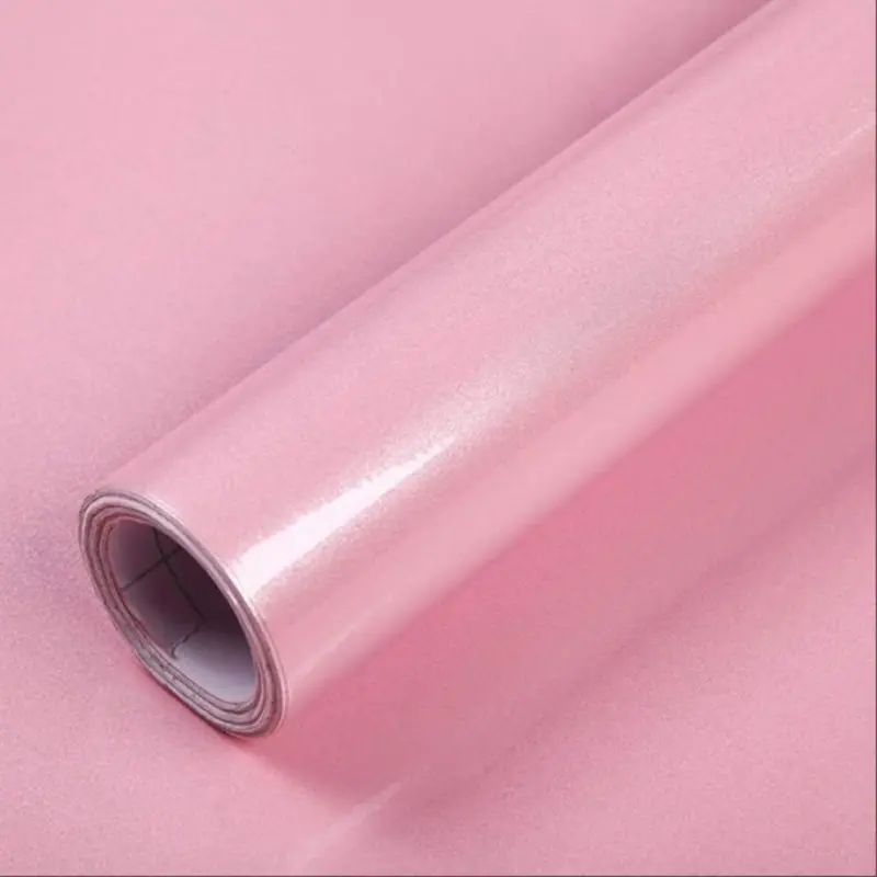 Waterproof PVC Pearl Film Wallpaper, Self-Adhesive, High Gloss Finish, Ideal for Wardrobe, Kitchen & Bathroom Walls, Easy DIY Installation Peel And Stick Wallpaper