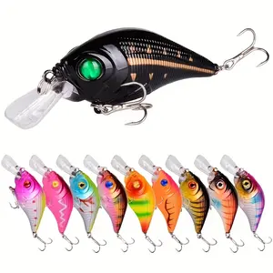10pcs CrankBaits Fishing Lures ,Topwater Lures for Freshwater and Saltwater Shallow Water Deep Diving Swimbait,Topwater Bait for Trout Bass Fishing Lure