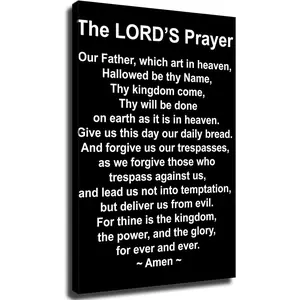 The Lord's Prayer Quotes Poster Our Father Prayer Poster Canvas Wall Art Living Room Wall Art Bedroom Decor Prints Pictures