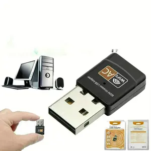 Older computers without WIFI can also connect to Wi-Fi, plug and play   AC600 Mbps Dual Band 2.4/5Ghz Wireless USB Mini WiFi Network Adapter 802.11