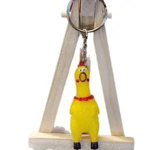 Rubber Chicken Keychain - Durable Flexible Novelty Keyring Accessory Perfect Gift for Bestie Unique Holiday Various Pattern Creative Mini Keychain Christmas Holiday