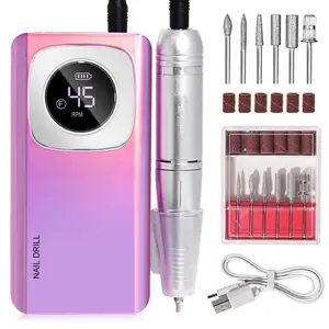 Portable Electric Nail Drill Manicure, 1 Set Nail Polishing Machine, Variable Speed Electric Nail File Tool for Home
