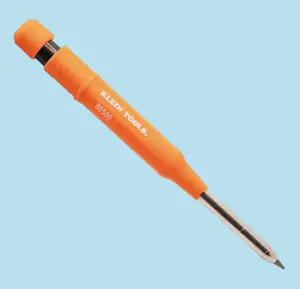 Klein Tools Skribes 2.8 mm Mechanical Carpenter Pencil with Built-In Sharpener 4 Refills Deep Hole Marking for Woodworking & Construction
