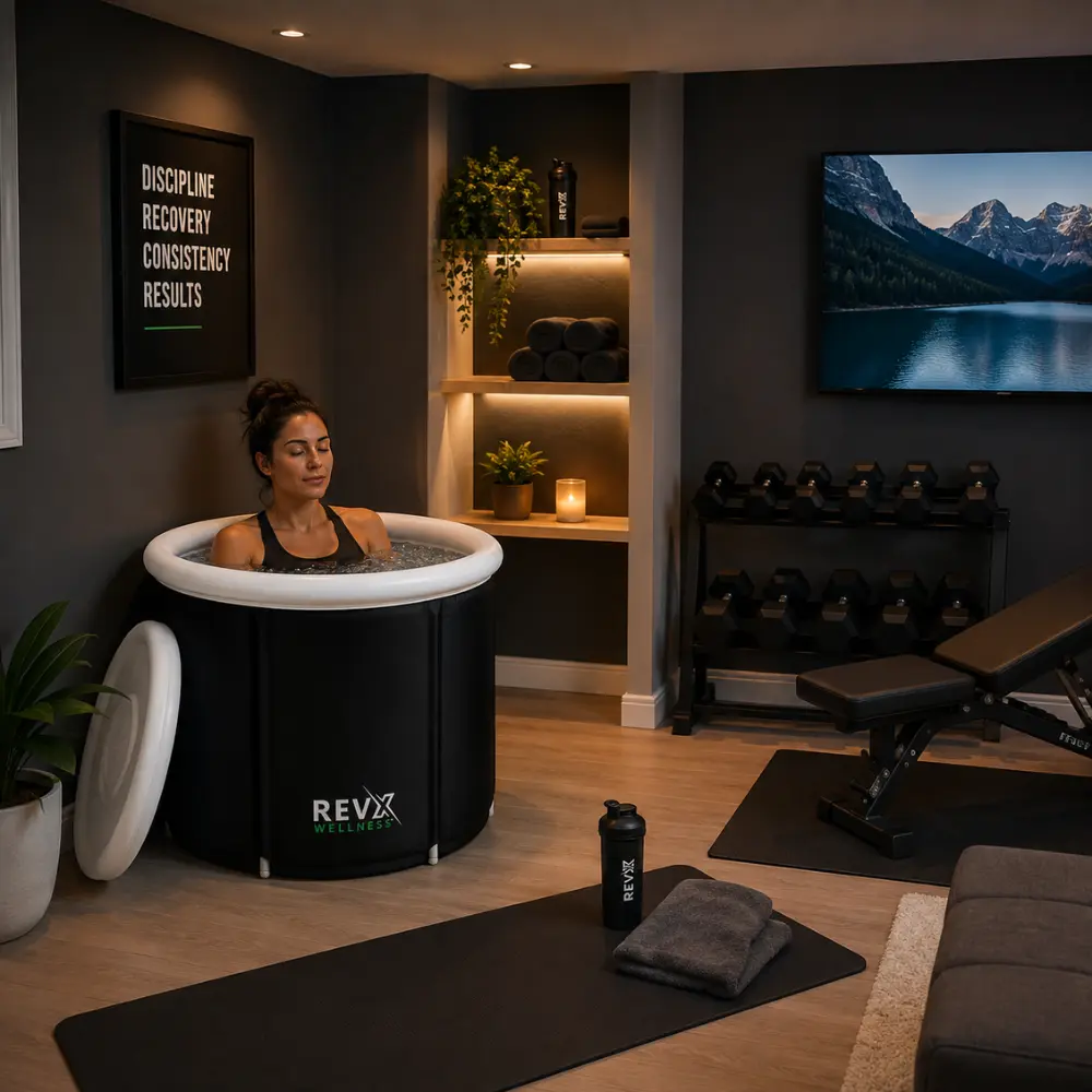 RevX Ice Pod Portable Cold Plunge Tub | Inflatable Ice Bath for Beginners, Travel & Recovery