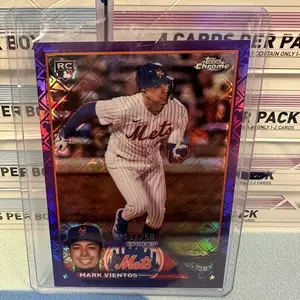Topps 2023 Chrome Mark Vientos Logofractor Purple #213/250