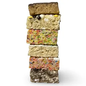 Best Maid Marshmallow Crispy Treat Bars 6 Per Order Crunchy Chewy Snack Over 6 Flavors Birthday Cake Peanut Butter Chocolate Fruity Cereal M&M Unicorn Marshmallow Chocolate