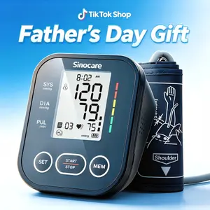 Sinocare Upper Arm Blood Pressure Monitor,Adjustable Cuff 8.6"-16.5",Accurate Home BP Machine Large Display,Dual User Mode, Posture Detection & Irregular Heartbeat Alert,Sinocare 30E,Black,[Father's Day Gift]