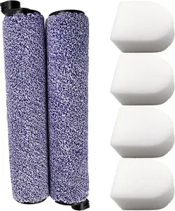 2 Brush Rolls and 4  Filters Replacement for Shark WD100 WD101 WD200 WD201 AW201 HydroVac Cordless Pro XL 3-in-1 Vacuum Accessories Brushroll WDB1 WDB2, WDFF1 WDFF2 WDB1F2