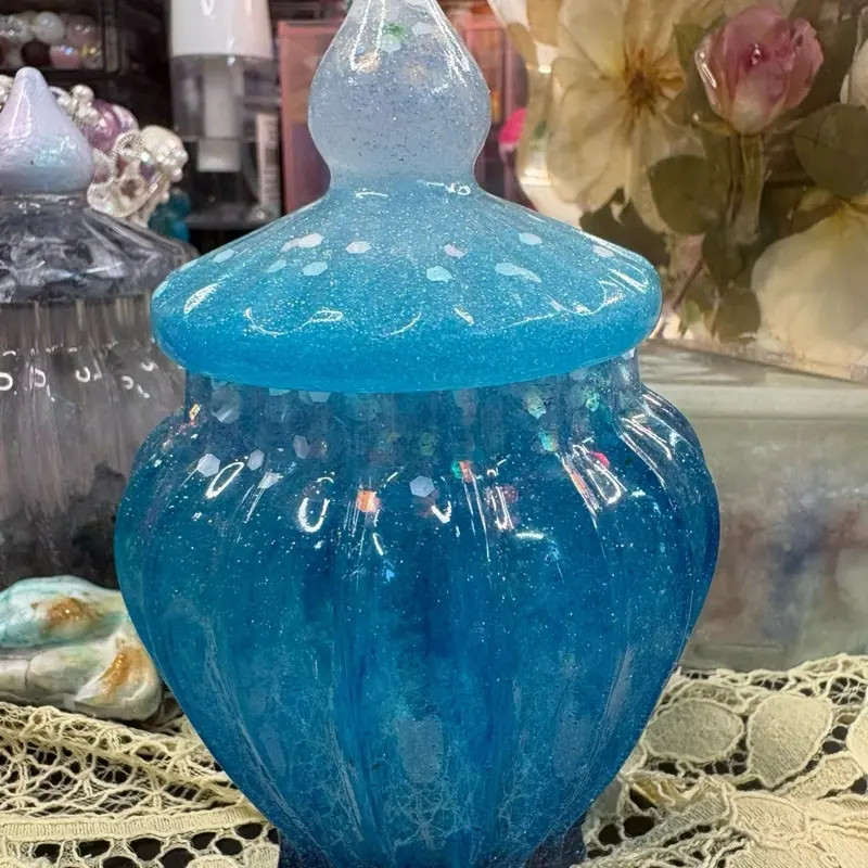 Handcrafted Resin Trinket Jar