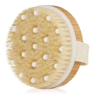 Wooden Body Scrubber, 1 Count Dry & Wet Use Body Brush, Body Massager, Exfoliating Bath Tool, Bathing Accessories for Home Bathroom, Bathing Loofah Supplies