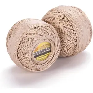 Canarias  Mercerized  Crochet Thread - 20g (0.7 oz), 203 Yards - Ultra Fine Lace Weight Yarn for Crochet, Lace, Doilies, Embroidery & Accessories (4660, Beige)