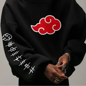 Double sided Naruto Shippuden Akatsuki Cloud  Hoodie, Best Anime Hoodie, Gift For Anime Lovers, Anime Printed Shirt, fan t shirt Casual