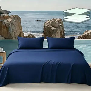 WVG 4-Piece Cooling Microfiber Sheets Set - Hotel-Quality, Moisture-Wicking, Soft Bedding Sets with Deep Pockets, Wrinkle-Free, Breathable, Silky Fitted Sheets