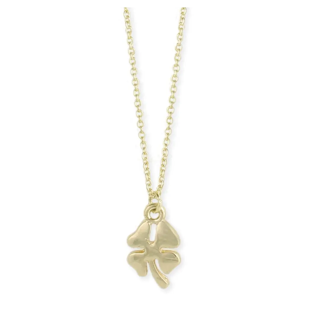 Zad Jewelry Lucky Shamrock Mini Charm Pendant Necklace, Fashion Costume Chain Jewelry Accessory, Chain Jewelry Necklaces