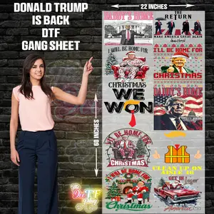 Donald Trump is back 22"x 60" DTF Gang sheet for custom apparel