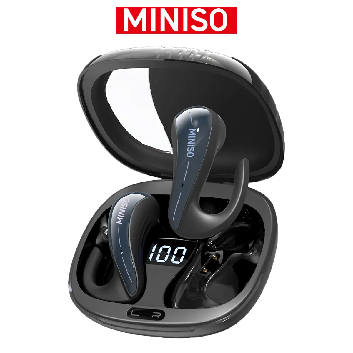 Miniso X8 True Wireless Open Ear Headphones Bluetooth 5.4 Over Ear Headphones for Running,Working Audio Earbuds Electronic